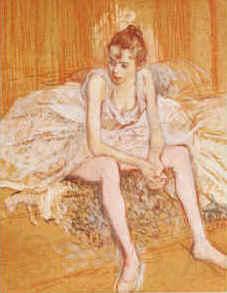  Henri  Toulouse-Lautrec Dancer Seated Germany oil painting art
